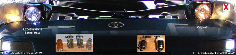 LED Sockel Lampe H6W